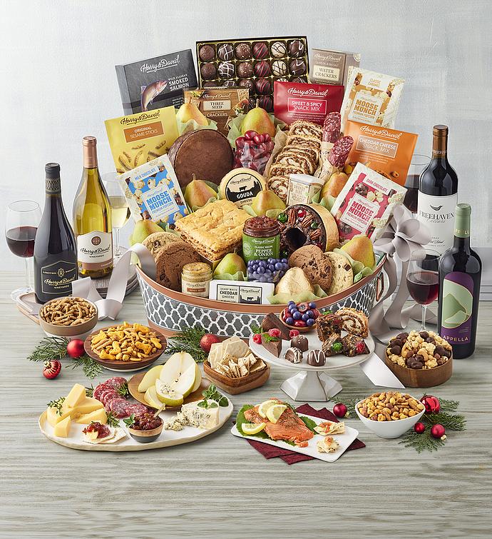 Supreme Hearthside Gift Basket with Wine