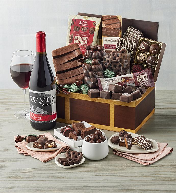 Deluxe Chest of Chocolates with Wine