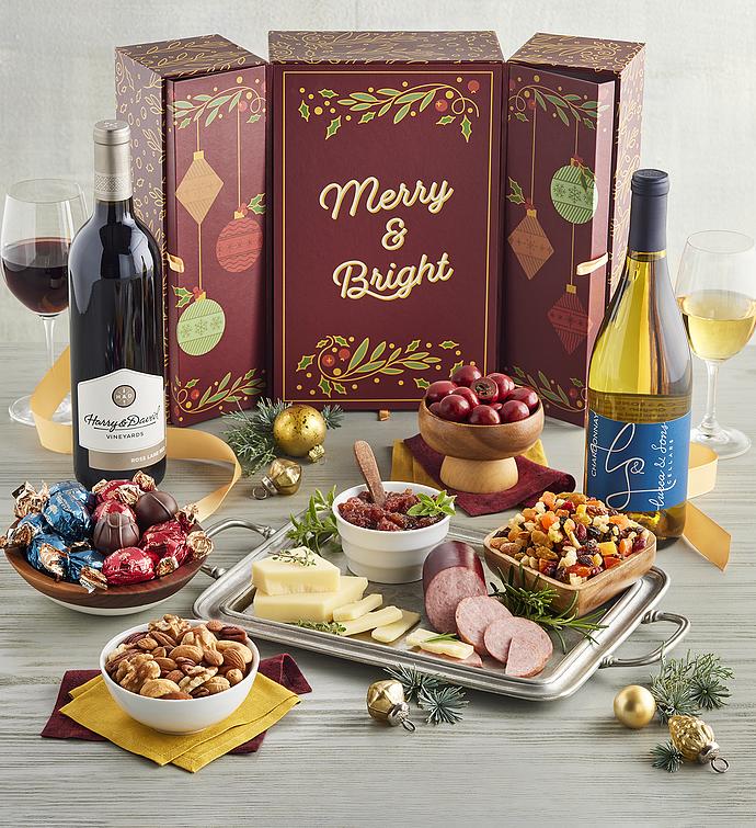 Sweet and Savory Holiday Gift Box with Wine