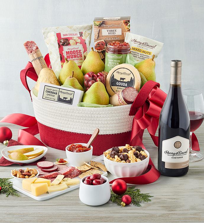 Season's Best Gift Basket with Wine