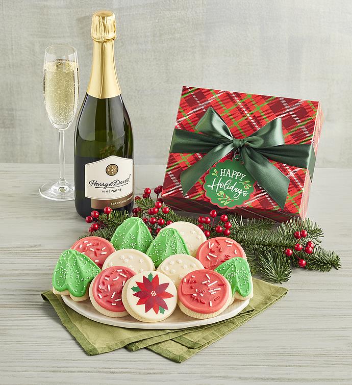 Sparkling White Wine and Cheryl's® Holiday Cookies