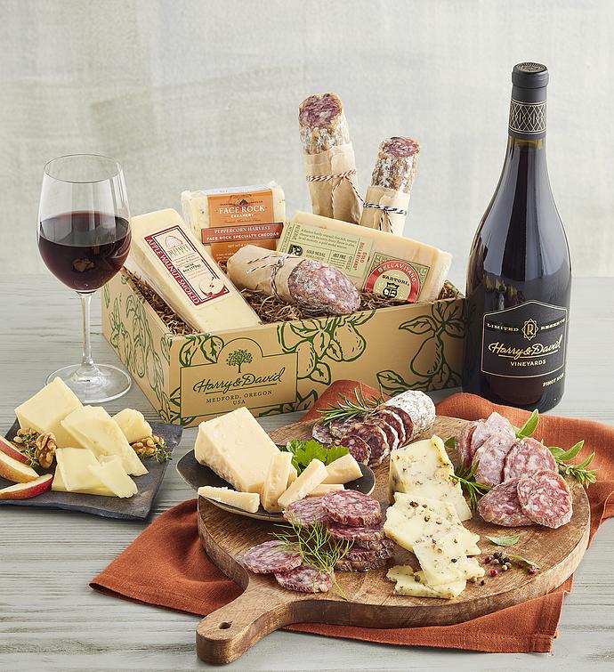 Charcuterie and Cheese Assortment with Harry & David™ Reserve Pinot Noir