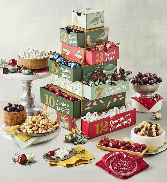 Days of Christmas Tower with Personalized Ornament