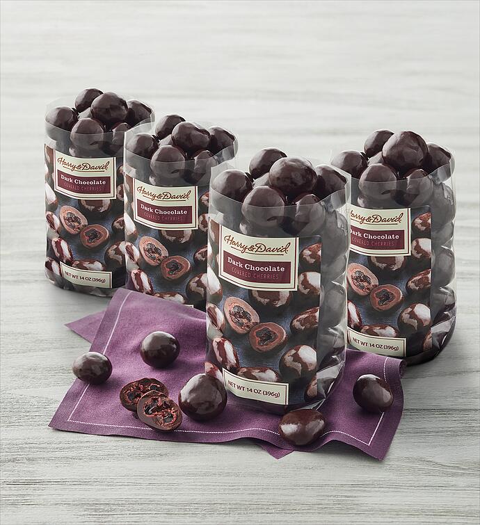 Dark Chocolate Covered Cherries 4 Pack