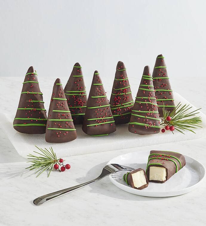 Christmas Tree Cheesecakes