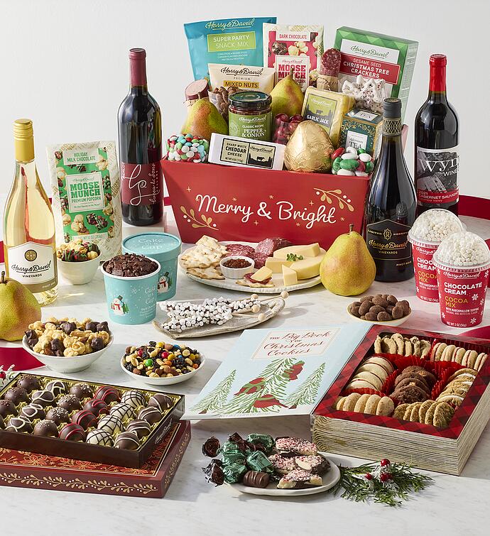 Colossal Christmas Basket with Wine
