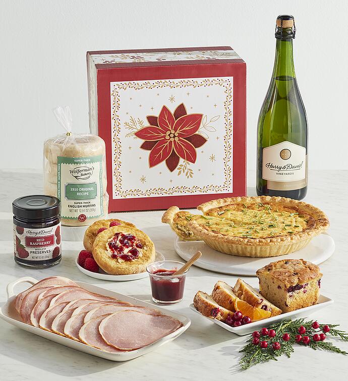 Christmas Brunch Hat Box with Wine