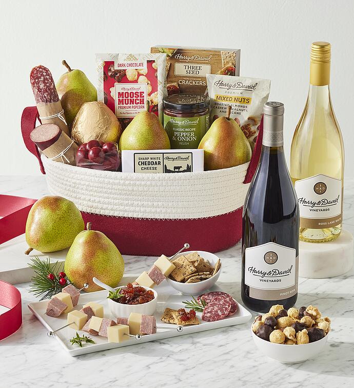 Season's Best Gift Basket with Wine