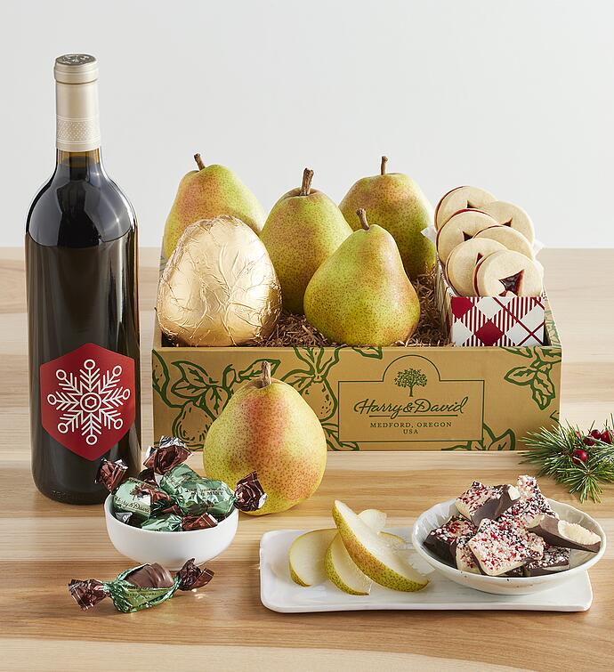 Christmas Gift Box with Wine