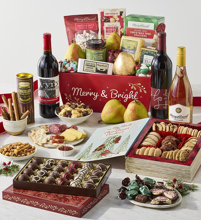 Ultimate Christmas Gift Basket with Wine