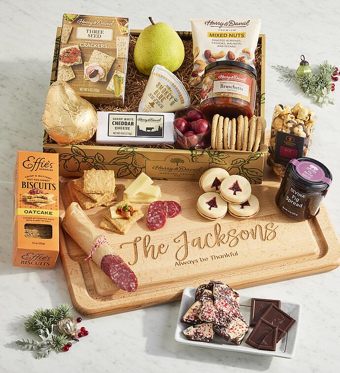 Specialty Christmas Banquet with Personalized Cutting Board