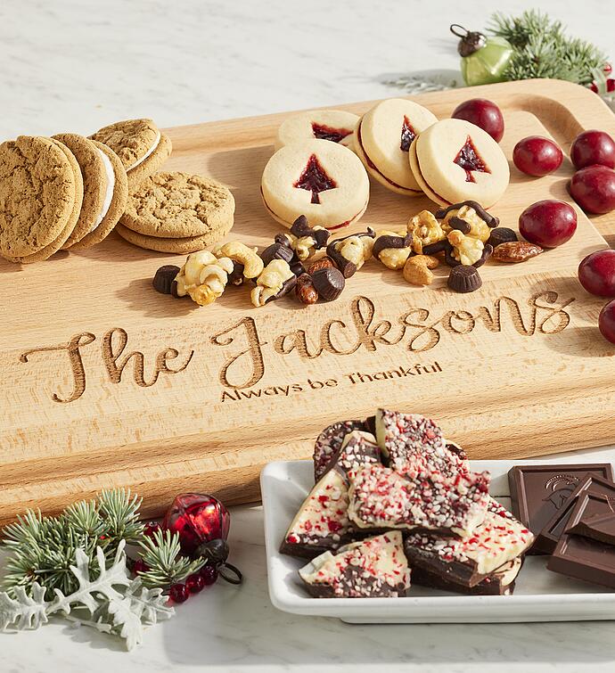 Specialty Christmas Banquet with Personalized Cutting Board