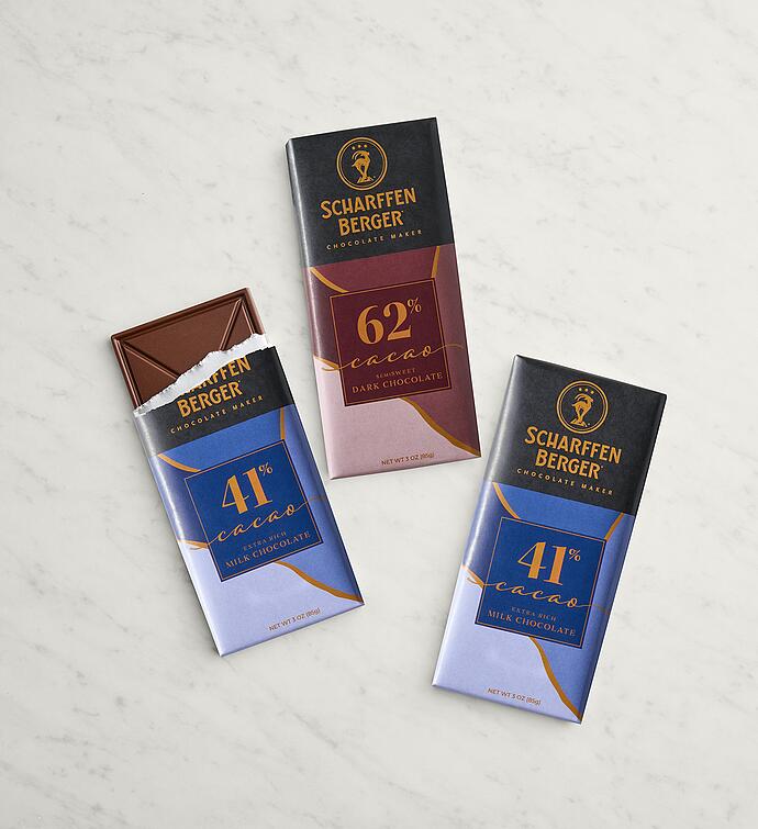 Scharffen Berger® Rich Milk and Semisweet Chocolate Bar Trio