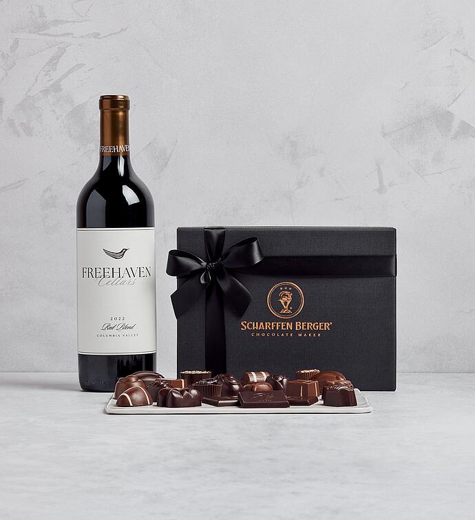 Scharffen Berger® Chocolatier's Collection - 20 Piece with Freehaven Cellars™ Red Wine Blend