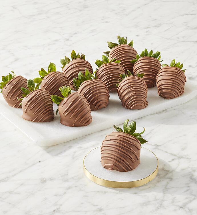 Harry &amp; David® Belgian Milk Chocolate Hand-Dipped Strawberries - 12 Count 