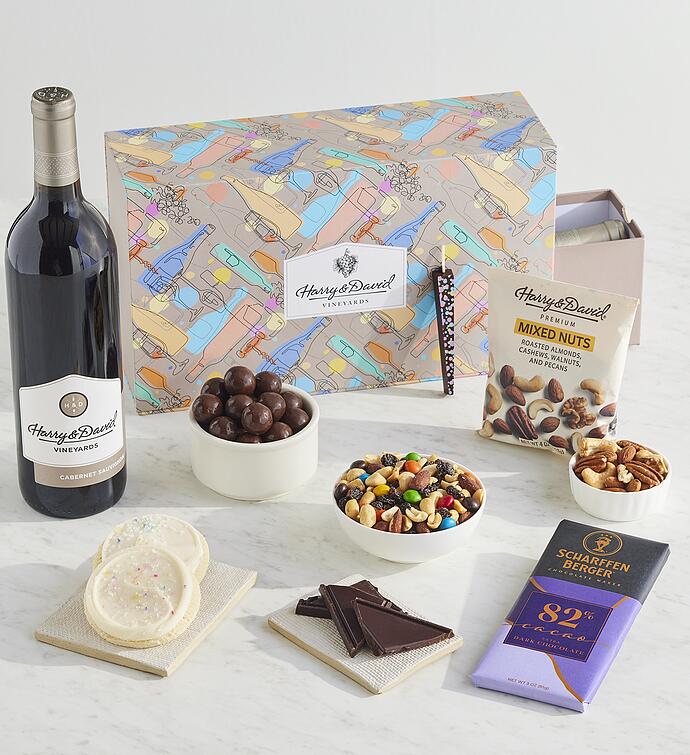 Toast-Worthy Treats Gift Box with Wine