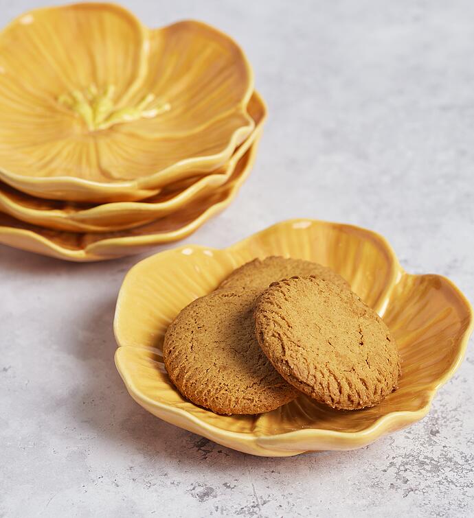 Flower Appetizer Plates   Set of 4