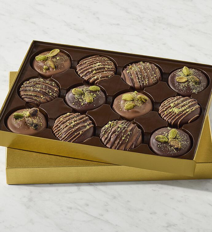 Dubai-Inspired Belgian Chocolate-Covered Sandwich Cookies 