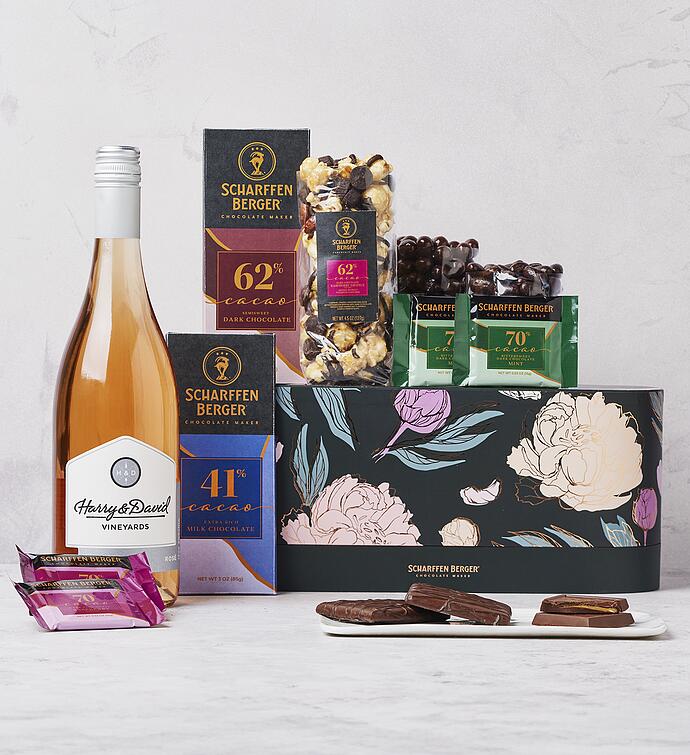 Scharffen Berger™ Chocolate Curio Collection with Rosé Wine
