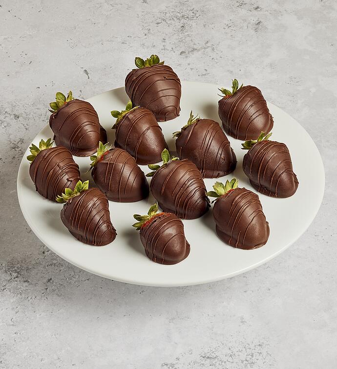 Scharffen Berger™ Milk Chocolate Hand-Dipped Strawberries - 12 Count