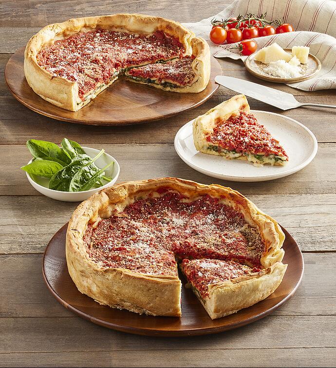 Giordano&#x27;s Chicago-Style Deep Dish Spinach Pizza Duo