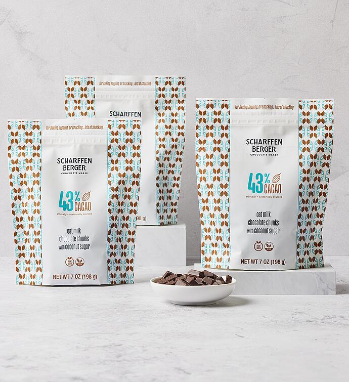 Scharffen Berger® 43% Cacao Oat Milk Chocolate Baking Chunks   3 Pack