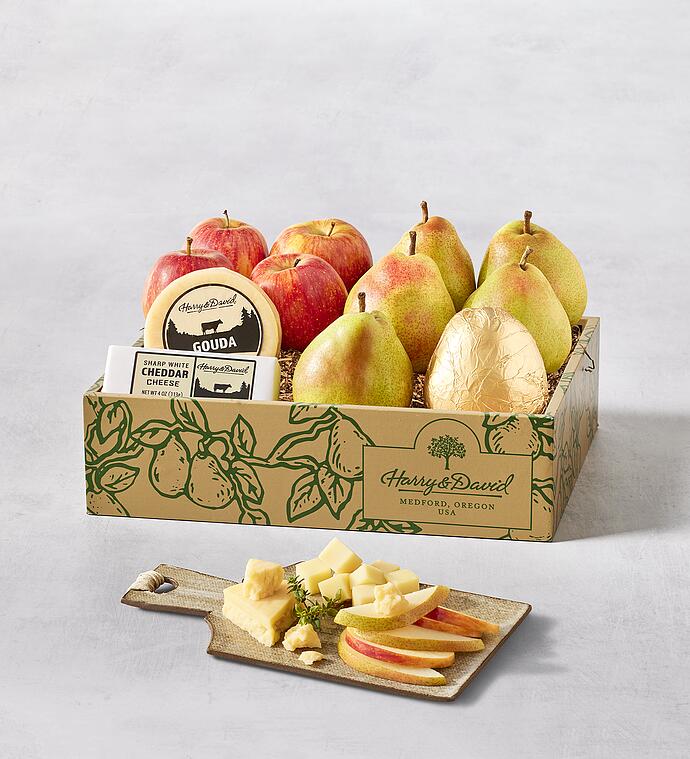 Classic Pears, Apples, and Cheese Gift