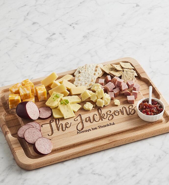 Grand Meat and Cheese Gift Box with Personalized Cutting Board
