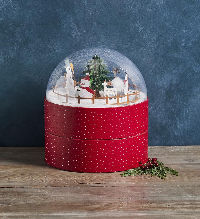 Snow Globe Gift Box of Holiday Treats