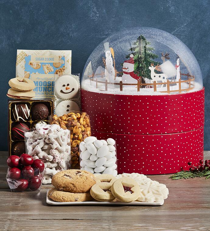 Snow Globe Gift Box of Holiday Treats