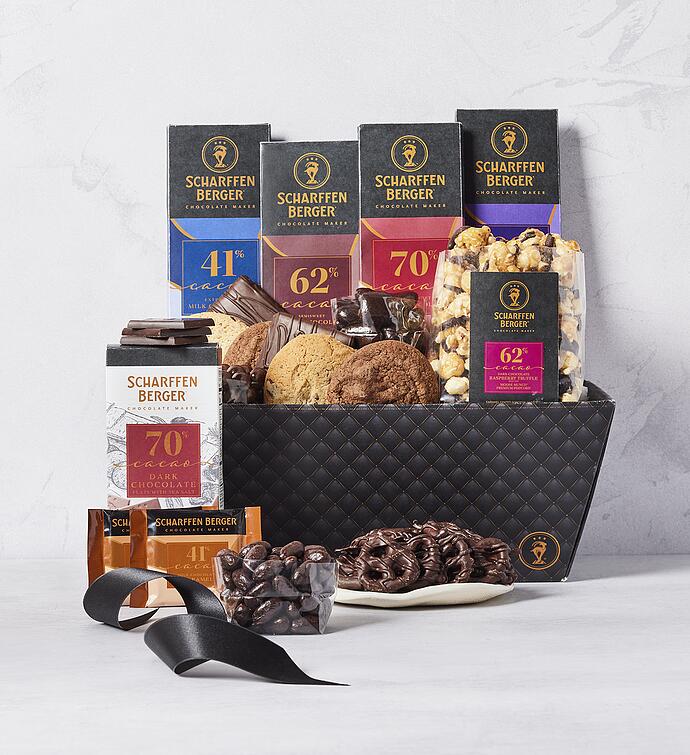 Scharffen Berger™ Chocolate Holiday Artisan Indulgence Gift Basket, Bakery Gift Assortments, Sweets by Harry & David
