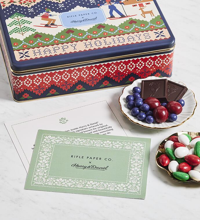 RIFLE PAPER CO. HARRY & DAVID Holiday Sweets Tin Gift