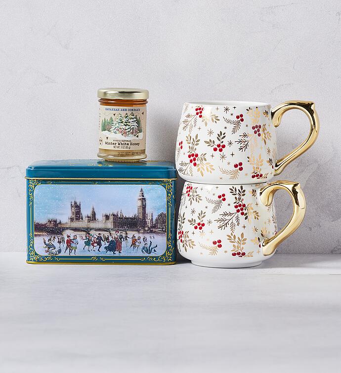 Holiday Tea and Mugs Gift