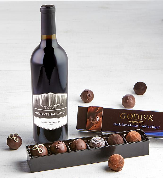 Godiva Dark Decadence Truffles with Wine