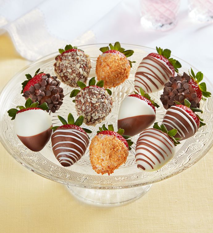 Deluxe Chocolate Covered Strawberries &#8211; 12 Count