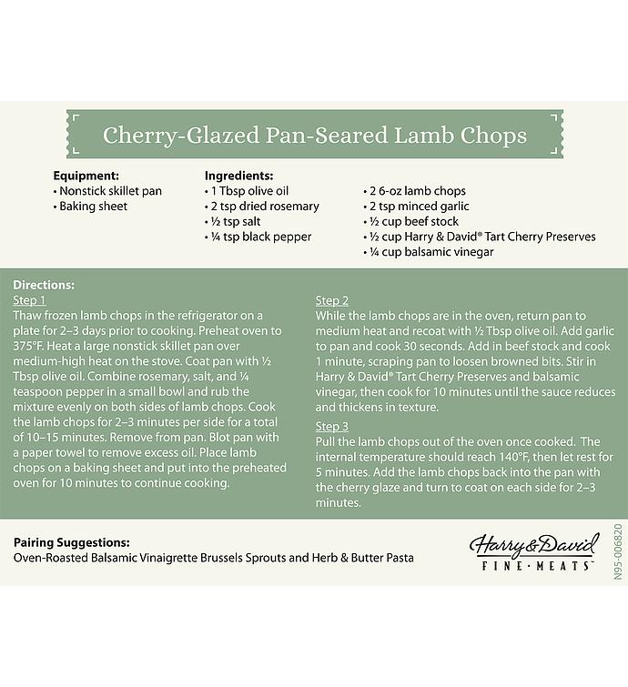 Cherry Glazed Pan Seared Lamb Chops