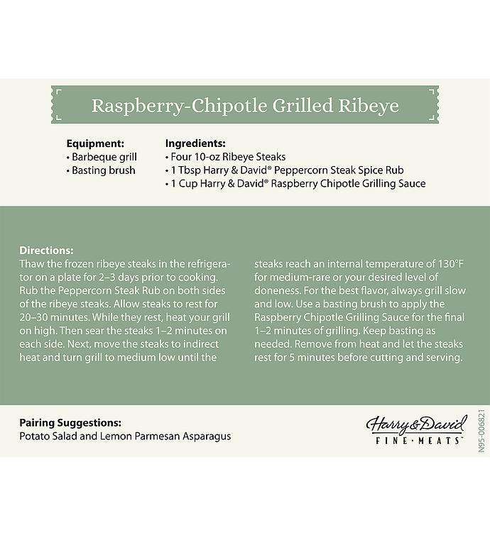 Raspberry Chipotle Ribeye Steaks