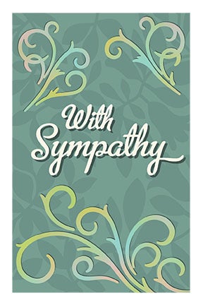 With Sympathy - Green Flower