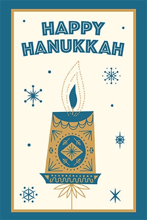 Happy Hanukkah Candle