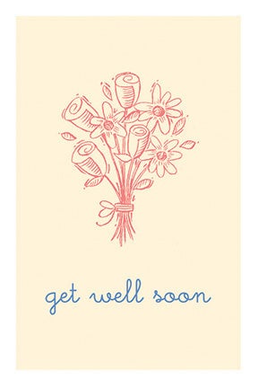 Get Well Soon - Pink Flowers