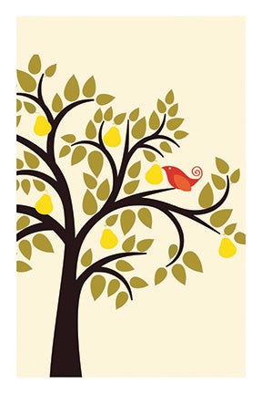 Bird in tree card