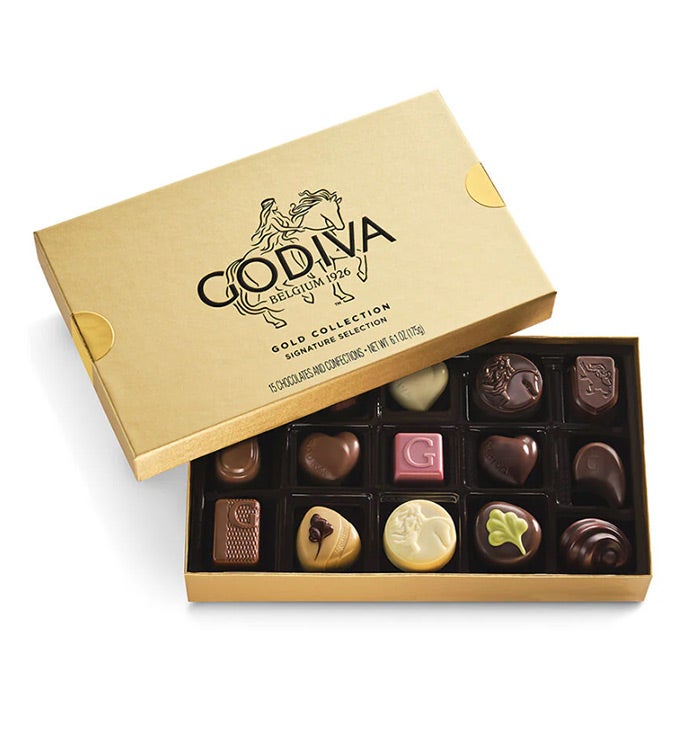 Godiva® Gold Ballotin Chocolates Box - 15 piece