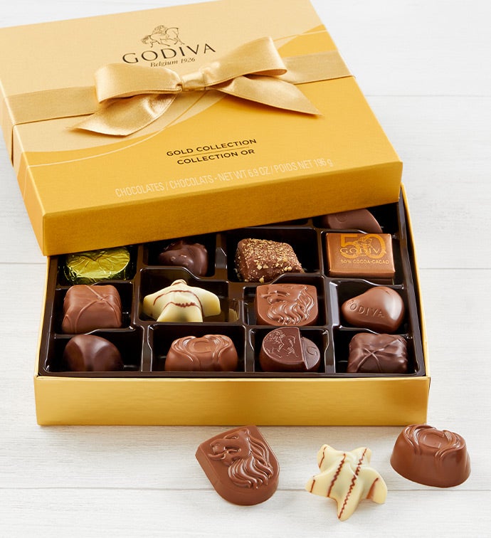 Godiva Gold Ballotin Chocolates Box - 19 piece