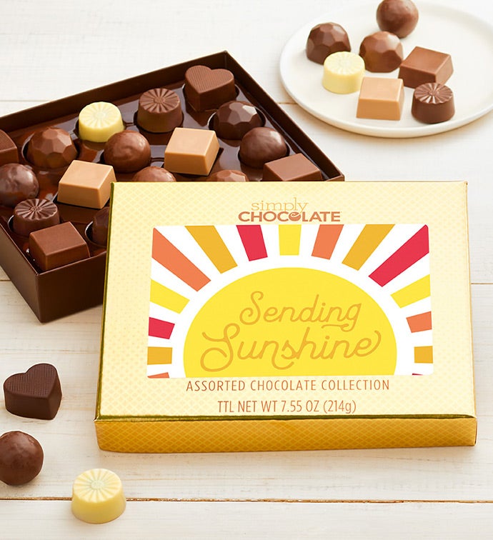 Simply Chocolate® Sending Sunshine 18-Piece Box, 29% Off