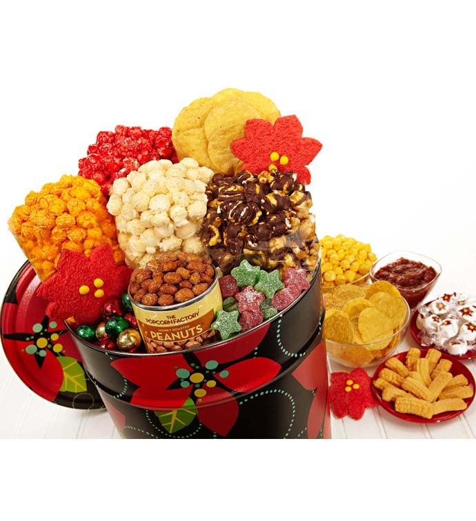 Holiday Poinsettia Grand Deluxe Snack