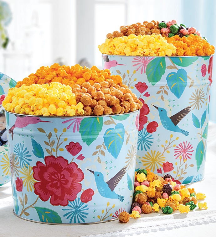 Hummingbird Garden Popcorn Tins