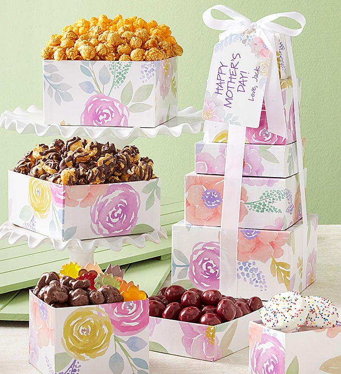 Fancy Floral 5 Tier Tower