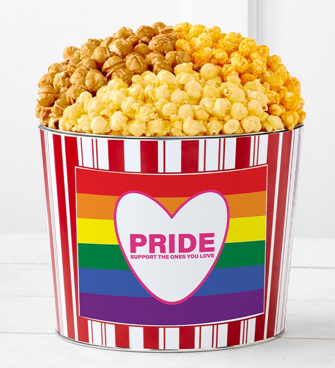 1.75 Gallon Popcorn Tin Retro 3-Flavor, Thinking of You Gifts by The Popcorn Factory