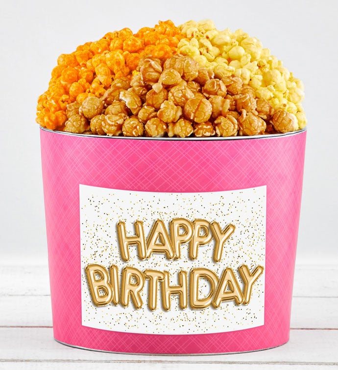 Tins With Pop® Happy Birthday Gold Balloons