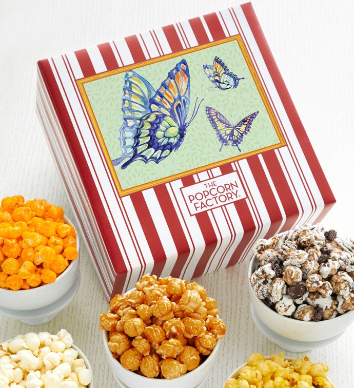 Packed With Pop® Fluttering Butterflies | The Popcorn Factory